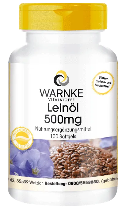 Aceite de linaza 500mg - prensado en frío Aceite de linaza 500mg - prensado en frío