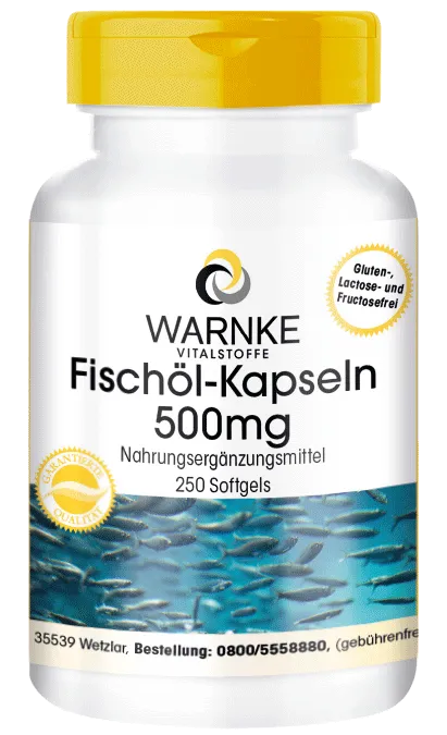 Omega 3 Kapseln aus Fischöl 500mg 250 Softgels