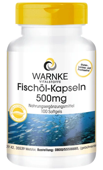 Omega 3 Kapseln aus Fischöl 500mg 100 Softgels