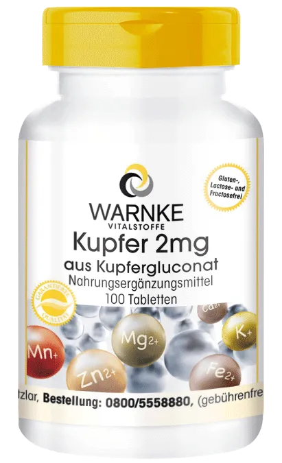 Kupfer 2mg aus Kupfergluconat