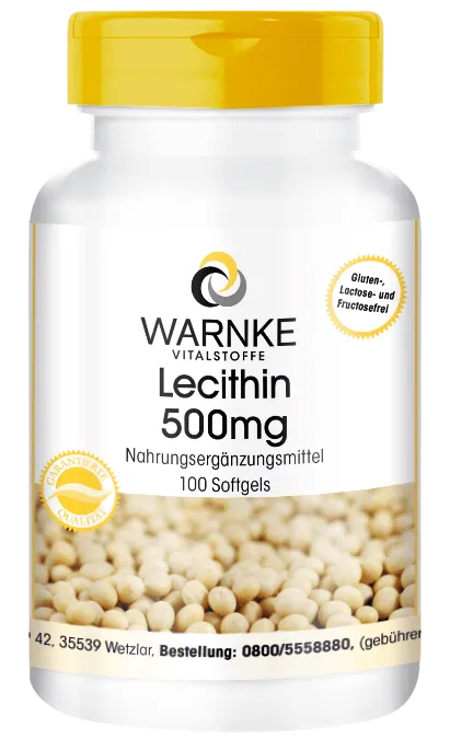 Lecithin 500mg -  aus Soja 100 Softgels Lecithin 500mg -  aus Soja 100 Softgels
